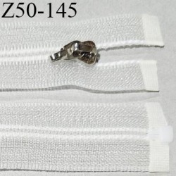 Fermeture zip 50 cm séparable couleur transparent largeur 28 mm zip glissière nylon largeur 4.5 mm longueur 50 cm prix à l'unité