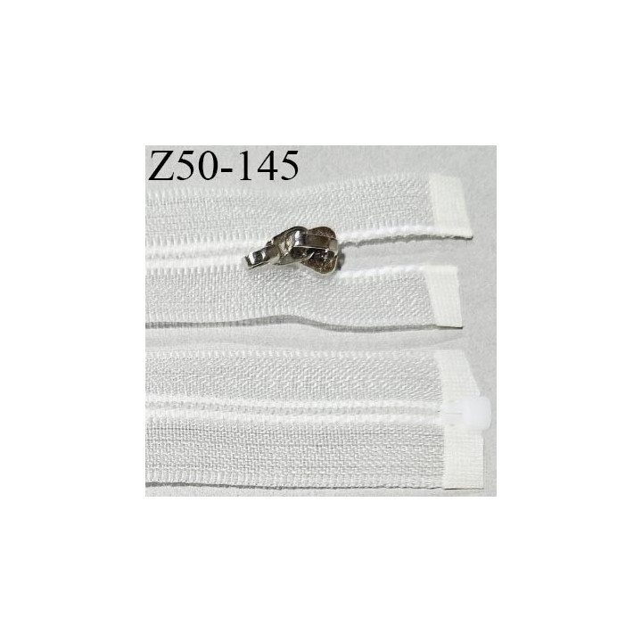 Fermeture zip 50 cm séparable couleur transparent largeur 28 mm zip glissière nylon largeur 4.5 mm longueur 50 cm prix à l'unité