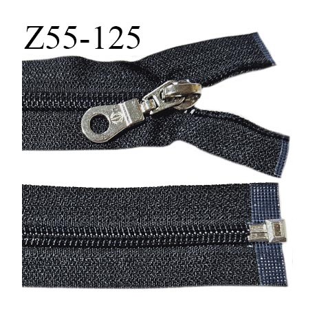 Fermeture zip 55 cm séparable couleur noir largeur 32 mm zip glissière nylon largeur 6.5 mm longueur 55 cm prix à l'unité