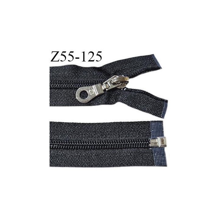 Fermeture zip 55 cm séparable couleur noir largeur 32 mm zip glissière nylon largeur 6.5 mm longueur 55 cm prix à l'unité