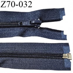 Fermeture zip 72 cm séparable couleur bleu longueur 72 cm largeur 3.2 cm glissière largeur 6.5 mm prix à l'unité