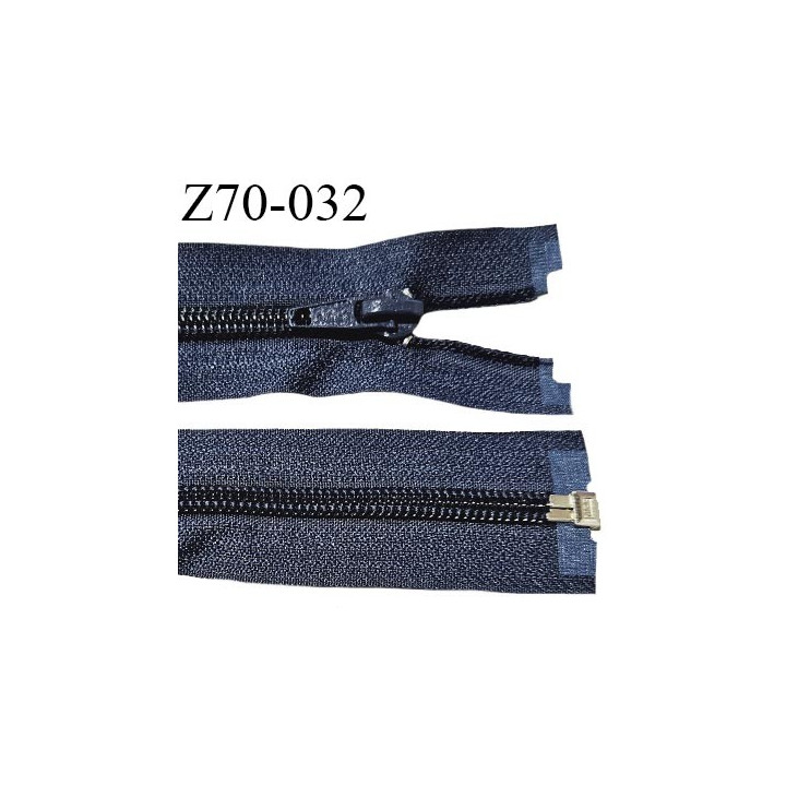 Fermeture zip 72 cm séparable couleur bleu longueur 72 cm largeur 3.2 cm glissière largeur 6.5 mm prix à l'unité