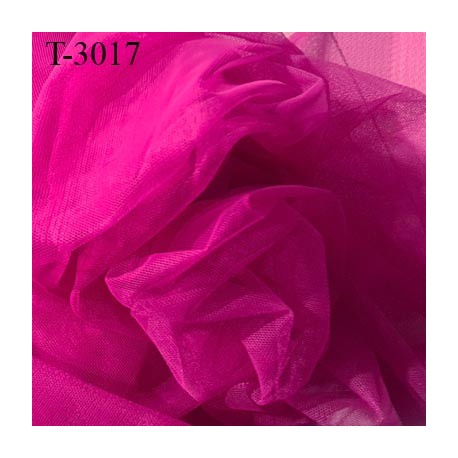 Marquisette tulle spécial lingerie haut de gamme 100% polyamide couleur pivoine ou fuschia largeur 150 cm prix pour 10 cm