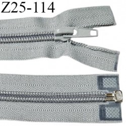 Fermeture zip 25 cm séparable couleur gris largeur 30 mm zip glissière nylon largeur 6.5 mm longueur 25 cm prix à l'unité