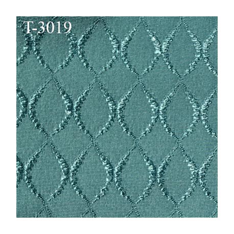 Tissu lycra élasthanne vert motifs haut de gamme 200 gr au m2 largeur 60 cm prix pour 10 cm de longueur et 160 cm de large