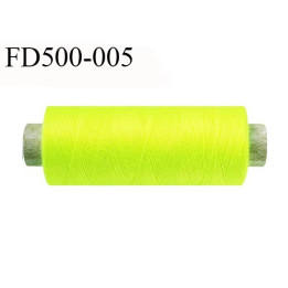 Destockage Bobine 500 m fil Polyester n° 120 couleur jaune fluo 500 mètres bobiné en  France