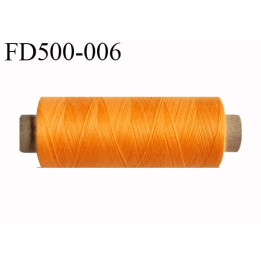 Destockage Bobine 500 m fil Polyester n° 120 couleur orange fluo 500 mètres plus fluo que sur la photo bobiné en  France