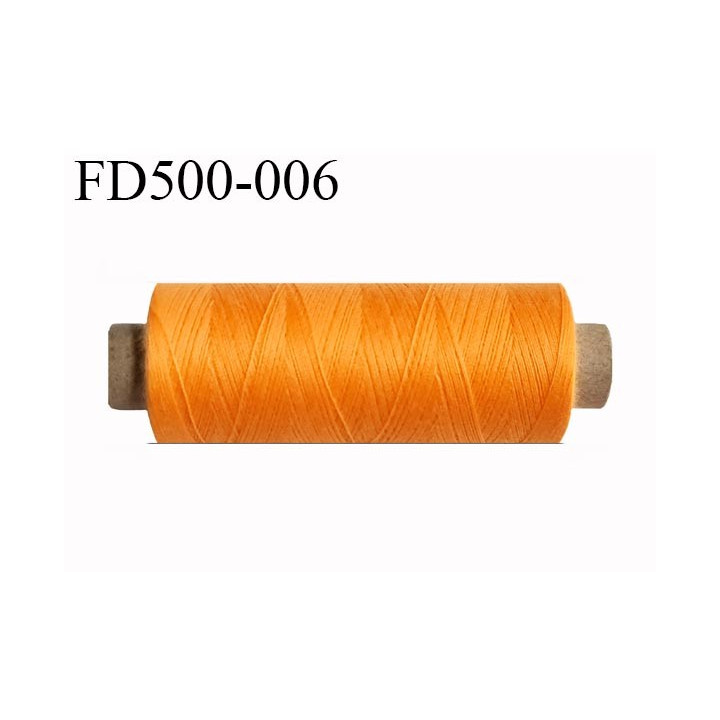 Destockage Bobine 500 m fil Polyester n° 120 couleur orange fluo 500 mètres plus fluo que sur la photo bobiné en  France
