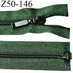 Fermeture zip 50 cm séparable couleur vert largeur 27 mm zip glissière nylon largeur 5 mm longueur 50 cm prix à l'unité