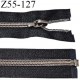 Fermeture zip 55 cm séparable couleur noir largeur 32 mm zip glissière nylon largeur 7 mm longueur 55 cm prix à l'unité