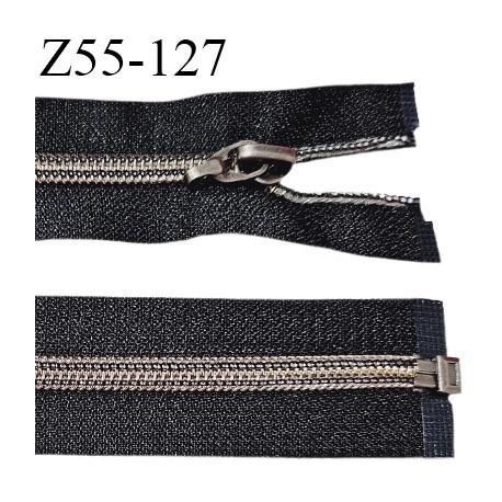 Fermeture zip 55 cm séparable couleur noir largeur 32 mm zip glissière nylon largeur 7 mm longueur 55 cm prix à l'unité