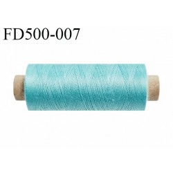 Destockage Bobine 500 m fil Polyester n° 120 couleur bleu lagon 500 mètres bobiné en  France