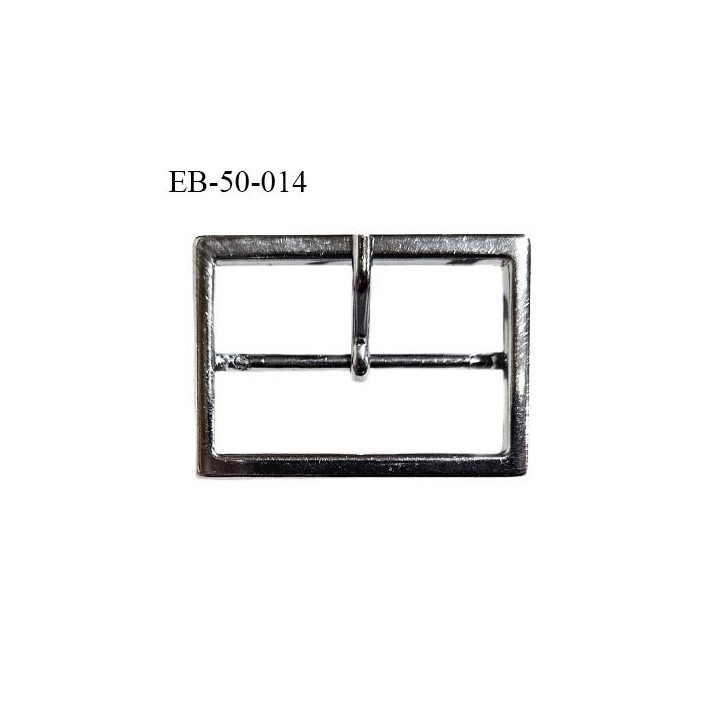 Boucle 50 mm métal couleur chrome foncé largeur extérieur 60 mm intérieur 50 mm hauteur extérieur 43 mm prix à la pièce