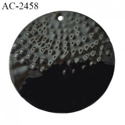 Bijou décor pendentif couleur noir brillant diamètre 35 mm épaisseur 1.5 mm avec un trou de diamètre 1 mm prix à la pièce
