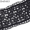 Déstockage dentelle crochet 6.5 cm non extensible couleur noir largeur 6.5 cm prix pour 1 mètre de longueur