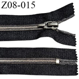Fermeture zip 9 cm couleur noir non séparable largeur 3.2 cm glissière nylon largeur 7 mm longueur 9 cm prix à l'unité