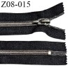 Fermeture zip 9 cm couleur noir non séparable largeur 3.2 cm glissière nylon largeur 7 mm longueur 9 cm prix à l'unité