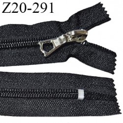 Fermeture zip 20 cm non séparable couleur noir largeur 32 mm glissière largeur 6 mm longueur 20 cm prix à l'unité