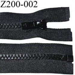 Fermeture zip moulée 183 cm haut de gamme couleur noir largeur 3.2 cm glissière moulée séparable longueur 183 cm