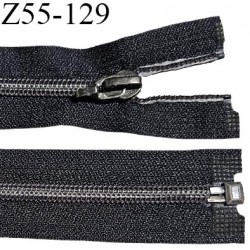 Fermeture zip 55 cm séparable couleur noir largeur 32 mm zip glissière nylon largeur 7 mm longueur 55 cm prix à l'unité