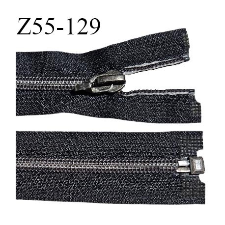 Fermeture zip 55 cm séparable couleur noir largeur 32 mm zip glissière nylon largeur 7 mm longueur 55 cm prix à l'unité
