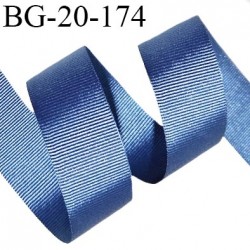 Galon ruban gros grain 20 mm couleur bleu et très solide polyester largeur 20 mm prix au mètre