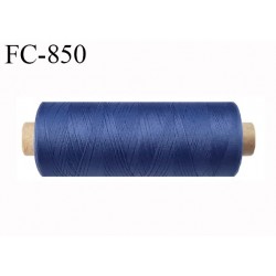 Bobine de 500 m fil mousse polyamide n° 125 couleur bleu longueur de 500 mètres bobiné en France