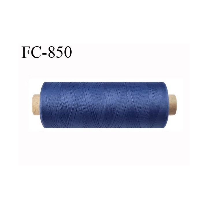 Bobine de 500 m fil mousse polyamide n° 125 couleur bleu longueur de 500 mètres bobiné en France