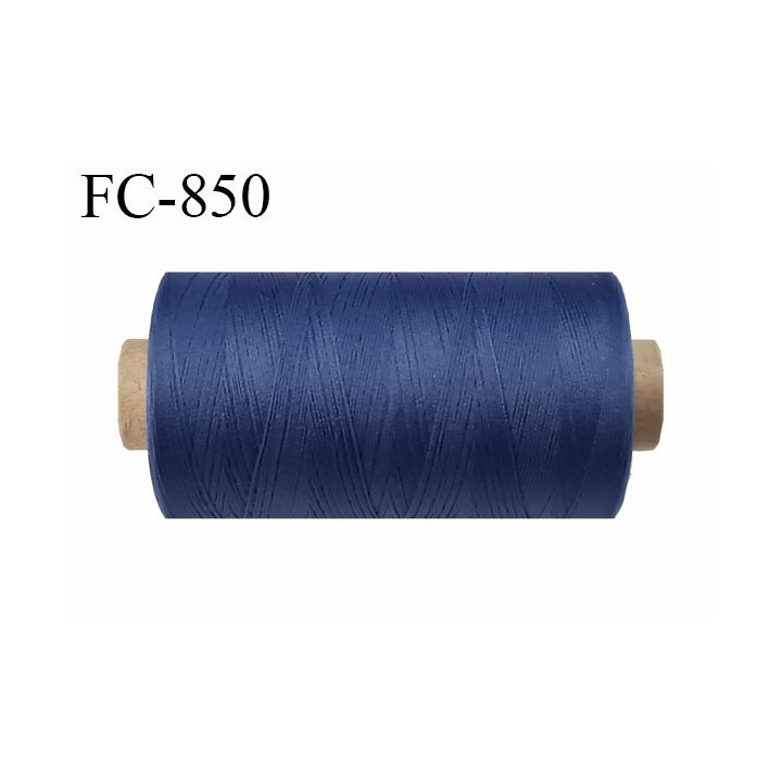 Bobine de 1000 m fil mousse polyamide n° 125 couleur bleu longueur de 1000 mètres bobiné en France