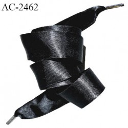 Accessoire lacet ruban satin couleur noir largeur 26 mm longueur 130 cm prix à l'unité