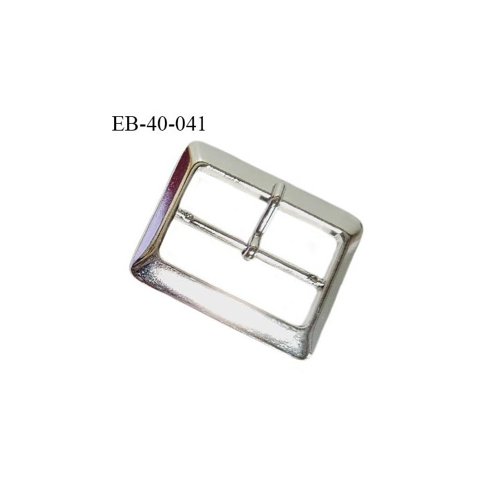 Boucle 40 mm métal couleur argent largeur extérieur 50 mm intérieur 40 mm hauteur extérieur 40 mm prix à la pièce