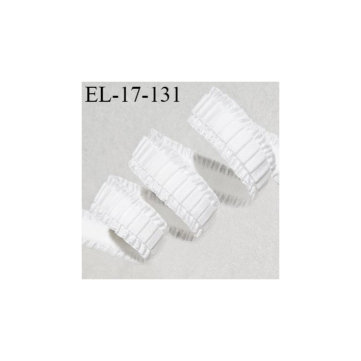 Elastique 16 mm lingerie froufrou couleur écru allongement +90% largeur 16 mm prix au mètre