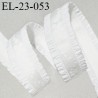 Elastique lingerie 23 mm froufrou couleur écru avec motif fabriqué en France largeur de l'élastique 12 mm