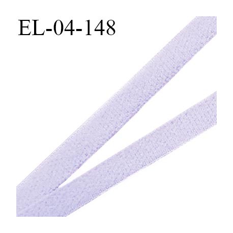 Elastique 4 mm fin spécial lingerie couleur lavande grande marque aspect velours allongement +200% fabriqué en France