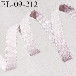 Elastique picot 9 mm lingerie couleur gris rosé largeur 9 mm haut de gamme allongement +190% prix au mètre