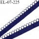 Elastique lingerie 7 mm + 2 mm picots couleur bleu marine largeur 7 mm + 2 prix au mètre