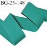 Biais à plat extensible 26 mm à plier en jersey élasthanne couleur vert largeur 28 mm prix au mètre