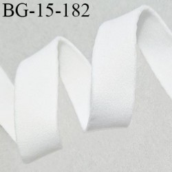 Devant bretelle 15 mm en polyamide attache bretelle rigide pour anneaux couleur blanc naturel haut de gamme très doux au toucher