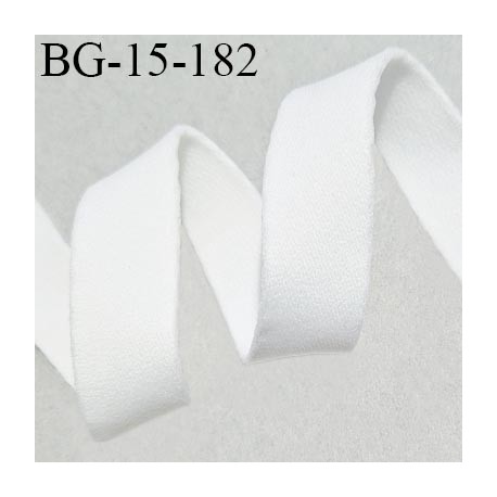 Devant bretelle 15 mm en polyamide attache bretelle rigide pour anneaux couleur blanc naturel haut de gamme très doux au toucher