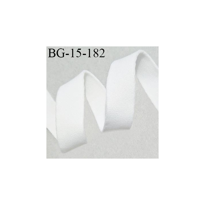 Devant bretelle 15 mm en polyamide attache bretelle rigide pour anneaux couleur blanc naturel haut de gamme très doux au toucher