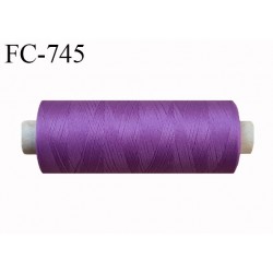 Bobine de fil 500 m mousse polyester n° 120 couleur passion longueur 500 mètres bobiné en France