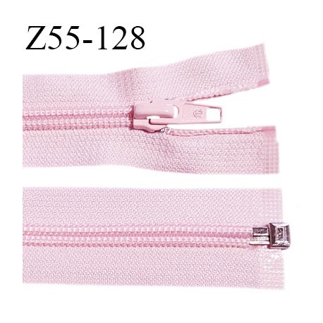 Fermeture zip 55 cm séparable couleur zip glissière couleur rose pastel largeur 6.5 mm longueur 55 cm