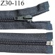 Fermeture zip 30 cm séparable couleur gris largeur 3 cm zip nylon 30 cm largeur 6.5 mm prix au mètre