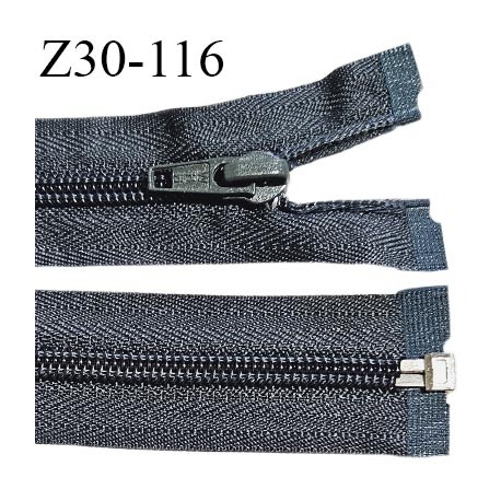 Fermeture zip 30 cm séparable couleur gris largeur 3 cm zip nylon 30 cm largeur 6.5 mm prix au mètre