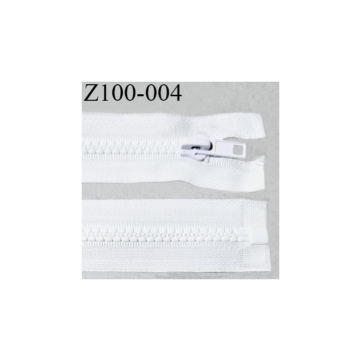 Fermeture zip 100 cm haut de gamme couleur naturel largeur 3.2 cm glissière moulée séparable longueur 100 cm largeur 6 mm