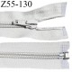 Fermeture zip 55 cm séparable couleur zip glissière couleur gris clair largeur 6.5 mm longueur 55 cm largeur 32 mm
