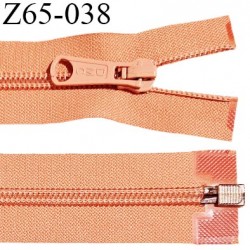 Fermeture zip 65 cm haut de gamme couleur orange largeur 3.2 cm glissière nylon séparable longueur 65 cm largeur 6.5 mm