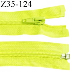 Fermeture zip 35 cm séparable couleur jaune fluo largeur 3.2 cm zip nylon 35 cm largeur 7 mm prix au mètre