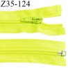 Fermeture zip 35 cm séparable couleur jaune fluo largeur 3.2 cm zip nylon 35 cm largeur 7 mm prix au mètre