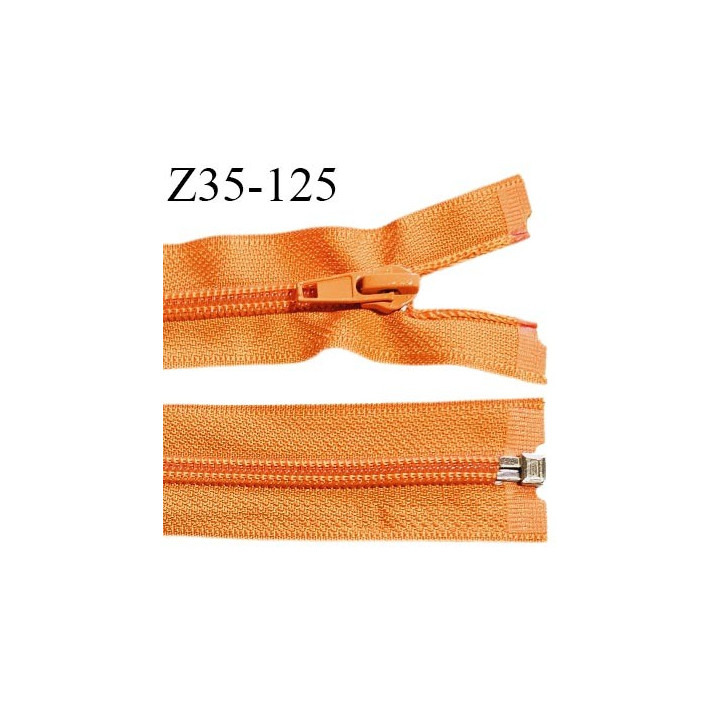 Fermeture zip 35 cm séparable couleur orange largeur 3.2 cm zip nylon 35 cm largeur 7 mm prix au mètre